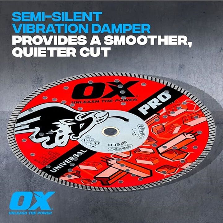 Ox Tools Pro Universal 10 Inch Turbo Rim Diamond Blade for Fast Cuts in Concrete, Metal, and Stone, large image number 4