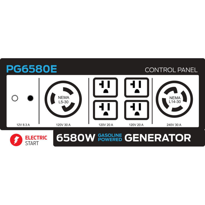 Pulsar Products 6,580 Watt Gas Powered 49-State Portable Generator, large image number 5