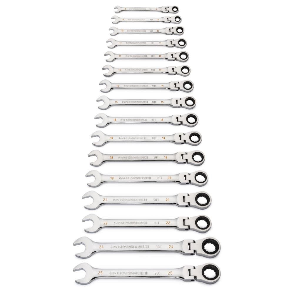 Gearwrench 16 Pc 90t 12 Point Flex Head Ratcheting Combination Metric Wrench Set 86728 Simolary simolary.com 7