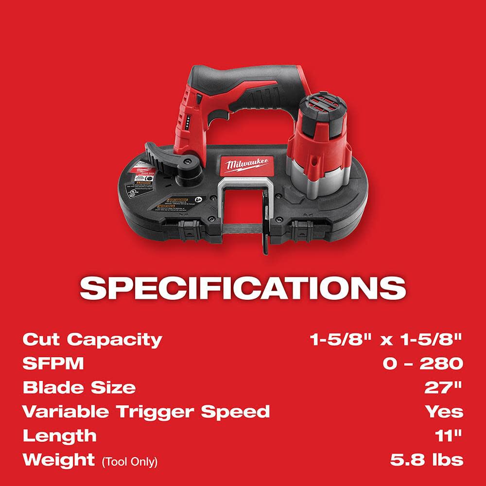 Milwaukee sub sales compact band saw