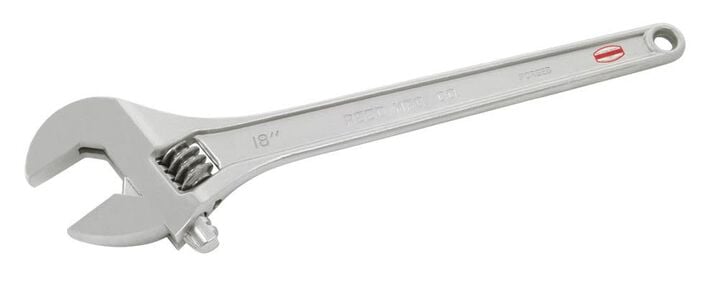 Reed Mfg Adjustable Wrench, Chrome 18 Inch CW18