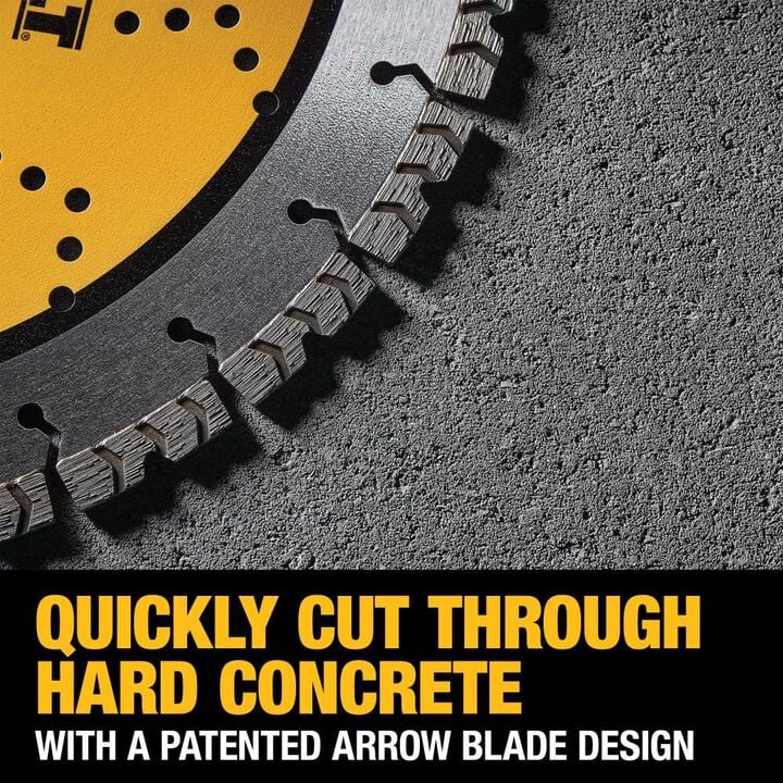 DEWALT XP4 All-Purpose 9 Inch Segmented Rim Diamond Blade for Fast Cuts in General Purpose Concrete, large image number 5