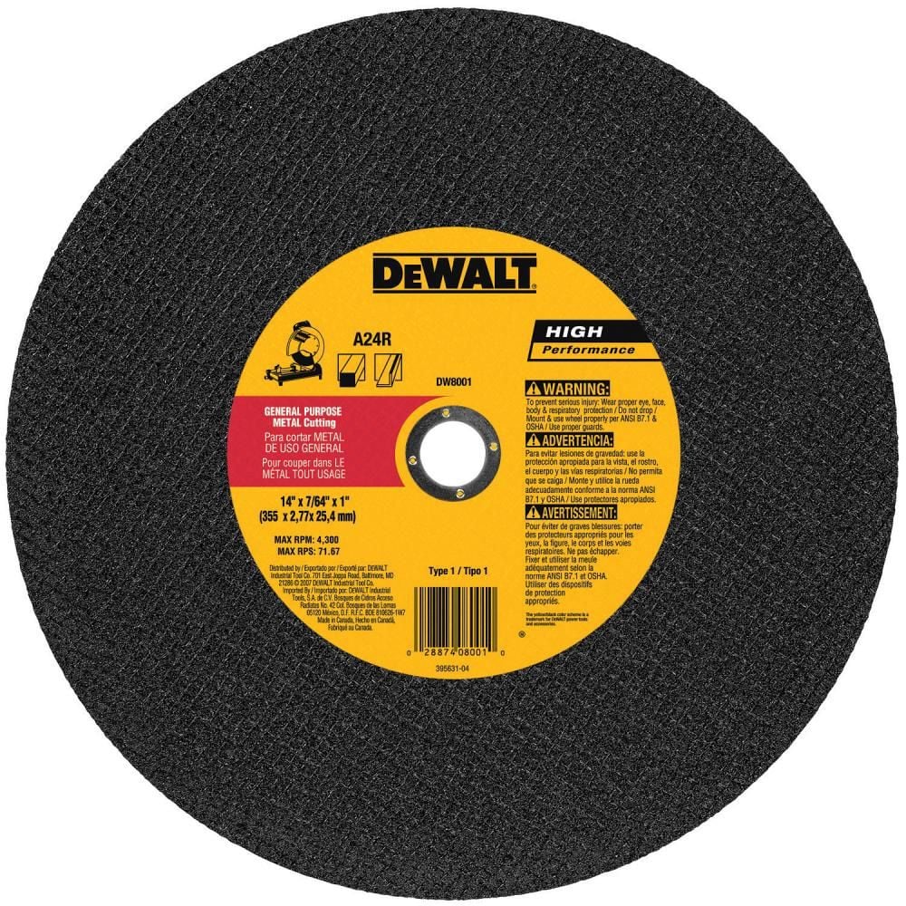 DEWALT 14-in Continuous High-Performance Aluminum Oxide Circular Saw Blade, large image number 1