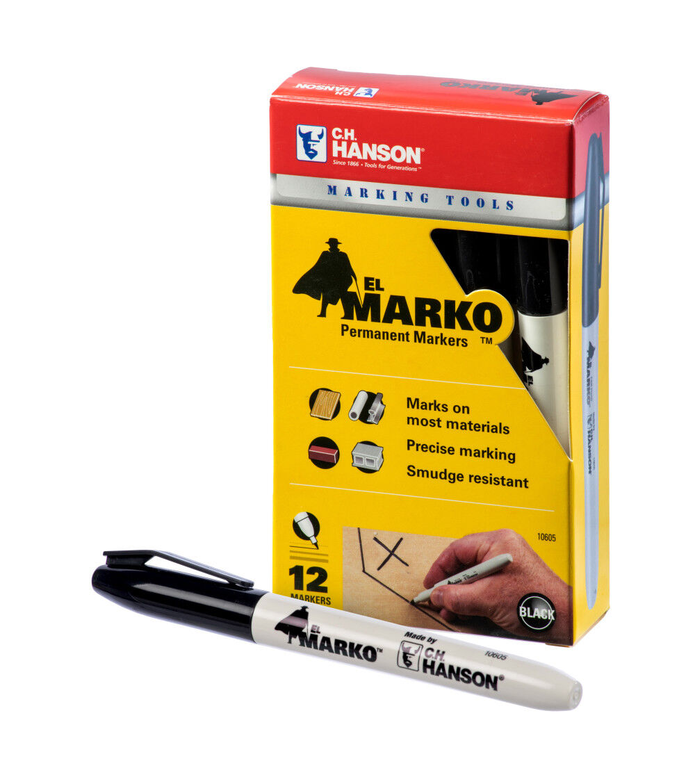 C H Hanson El Marko Permanent Marker, Black, large image number 2