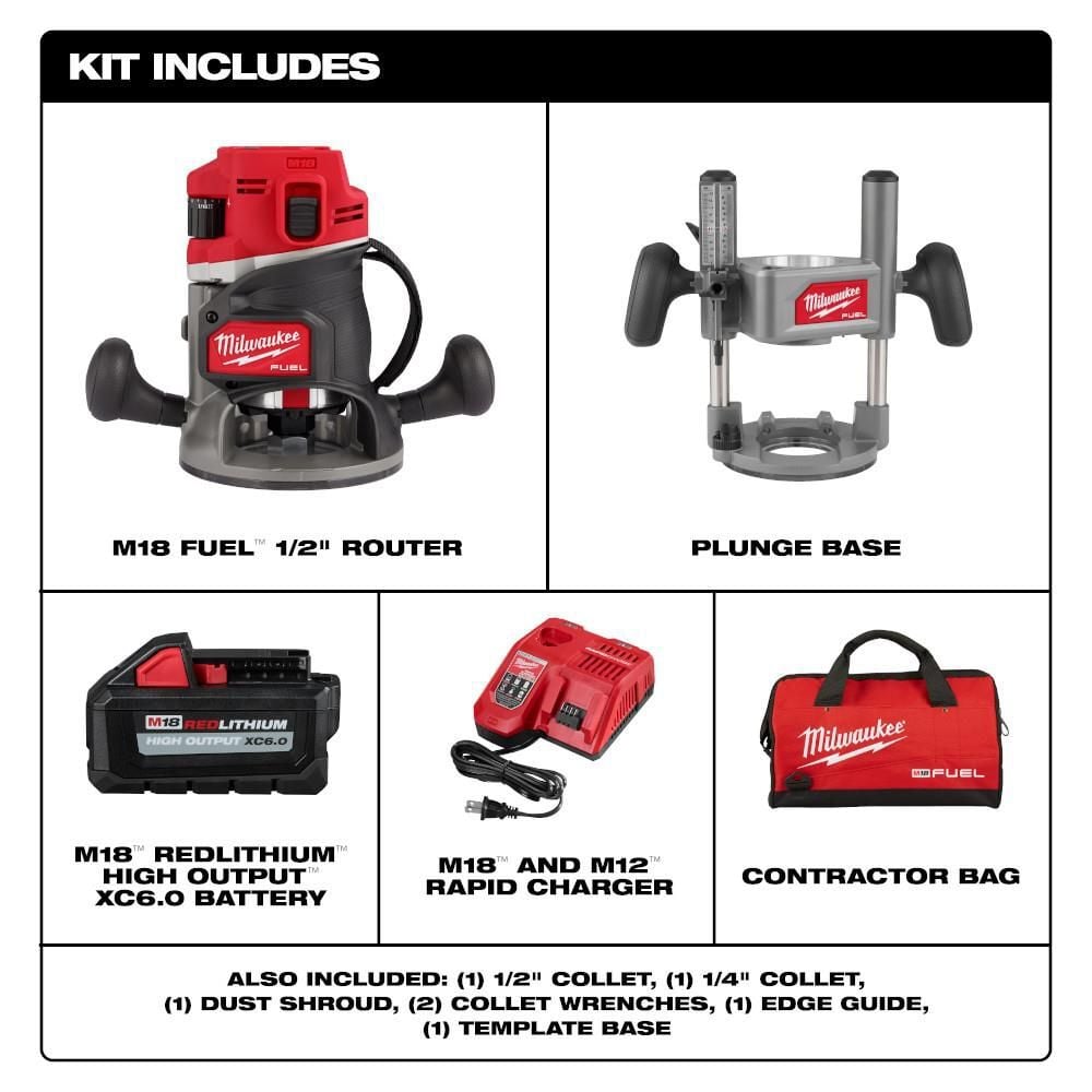 Milwaukee M18 FUEL 1/2 in Router Kit, large image number 2