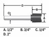 Bosch 1/2in x 3/4in Carbide Tipped Hinge Mortising Router Bit, small image number 5