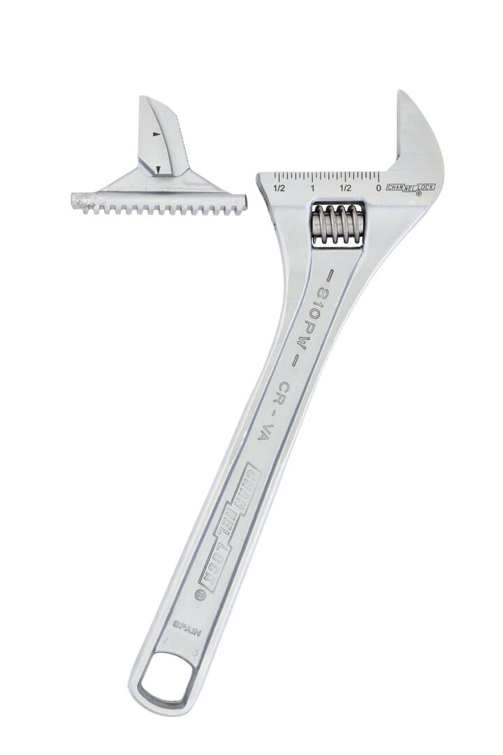 Channellock 6 Inch Vanadium Steel Reversible Jaw Extra Wide Adjustable Wrench, large image number 1