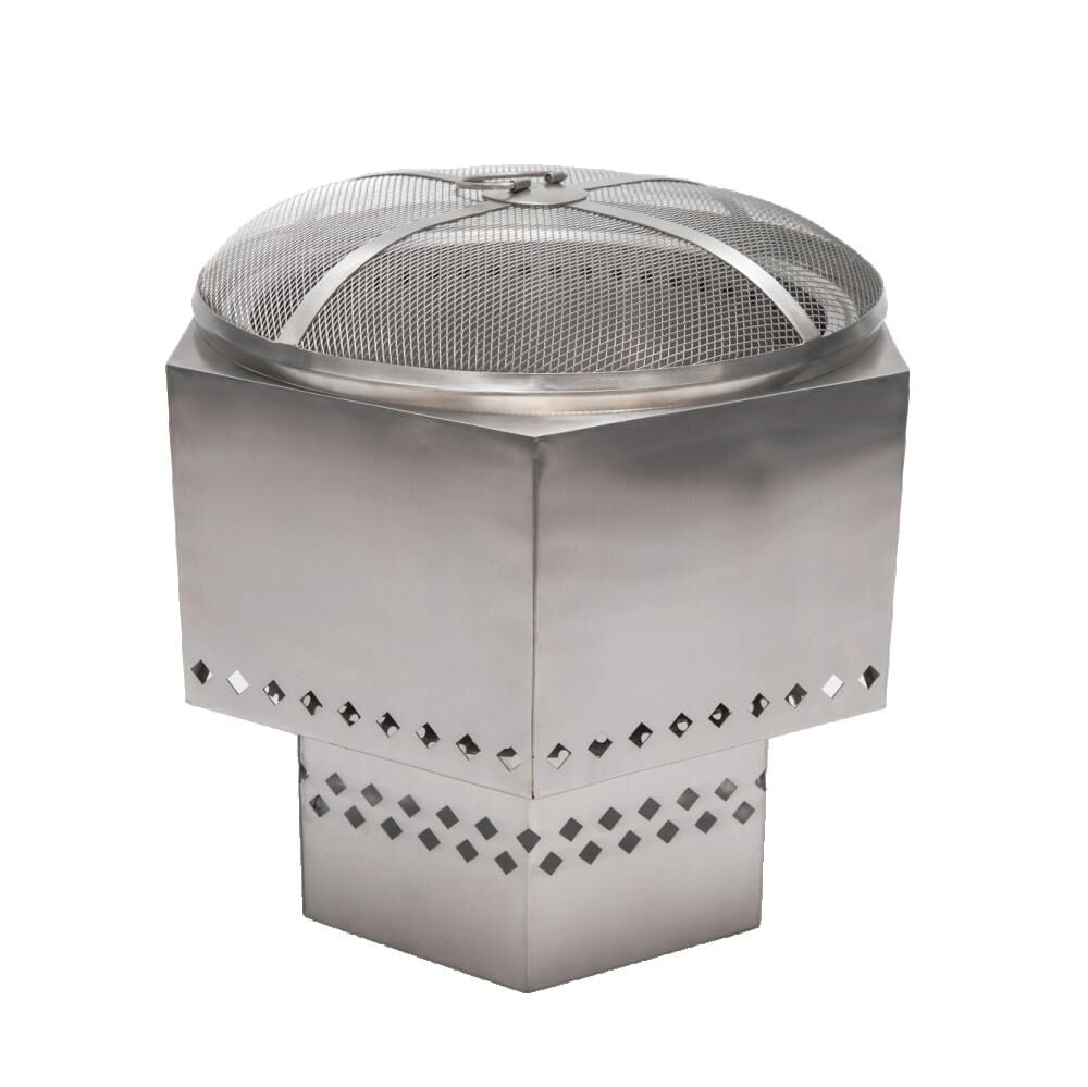 Dragonfire Wood/Pellet Firepit 22 Inch Stainless Steel with Grate & Carry Cover, large image number 1