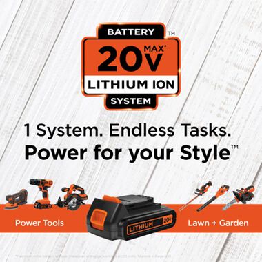 Black and Decker 20V MAX LITHIUM DRILL PROJECT KIT LDX120PK from Black and  Decker - Acme Tools