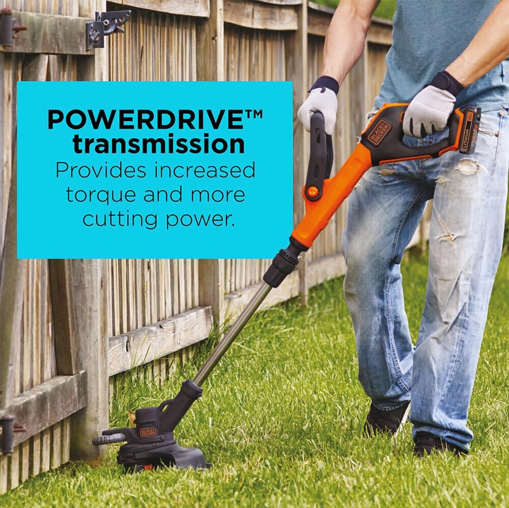 Black and Decker 20V MAX 2 Speed String Trimmer/Edger LST522 from Black and Decker - Acme Tools