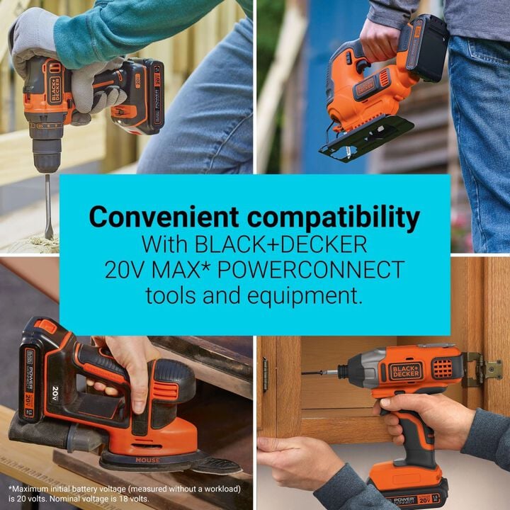 Black and Decker POWERCONNECT 20V 1.5Ah Lithium Ion Power Tool Battery Pack, large image number 7
