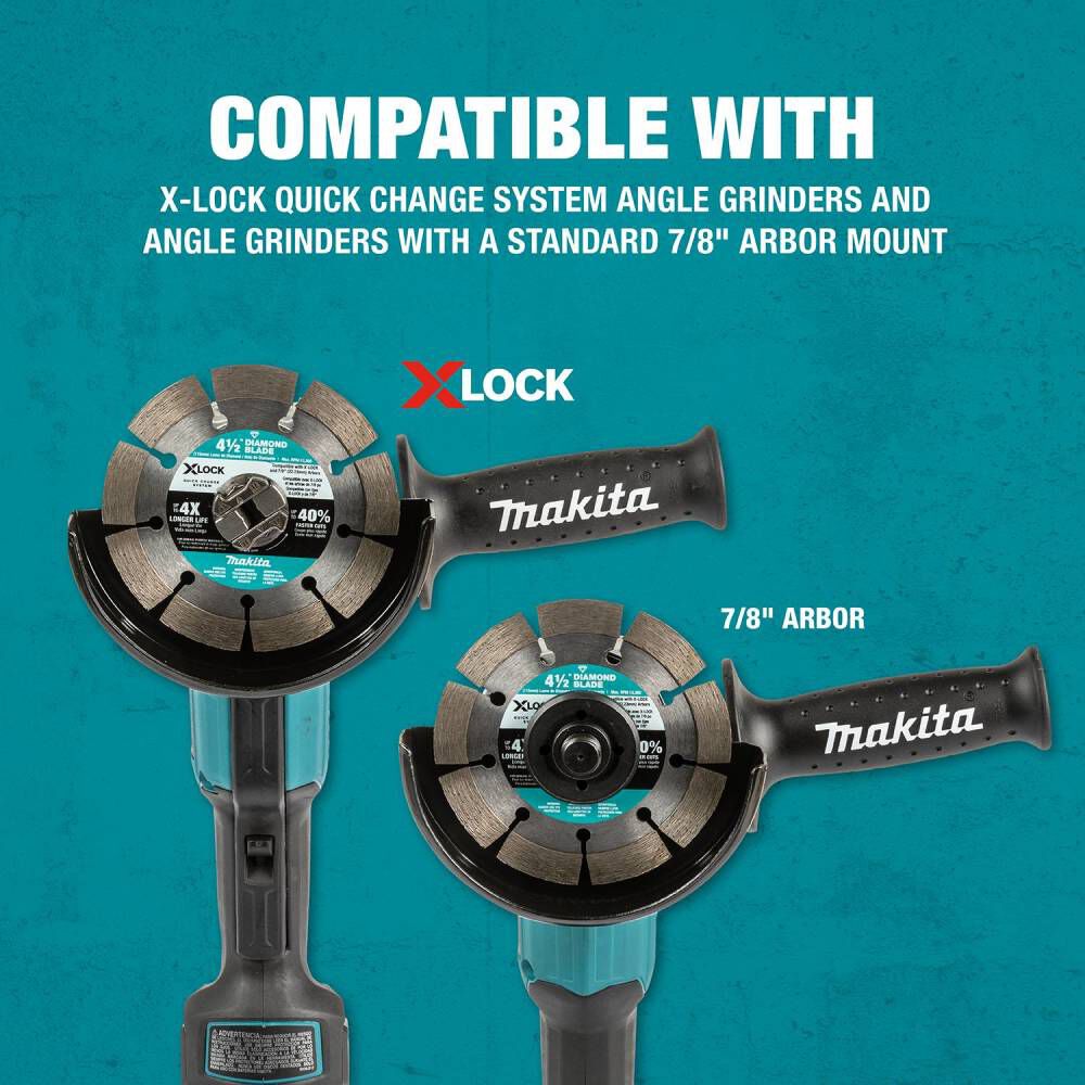 Makita XLOCK 4 1/2 Inch Turbo Rim Diamond Blade for Masonry