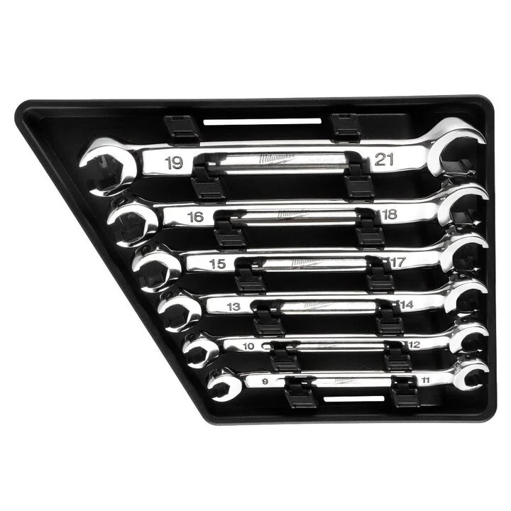 Milwaukee Wrench Set Double End Flare Nut Metric 6pc