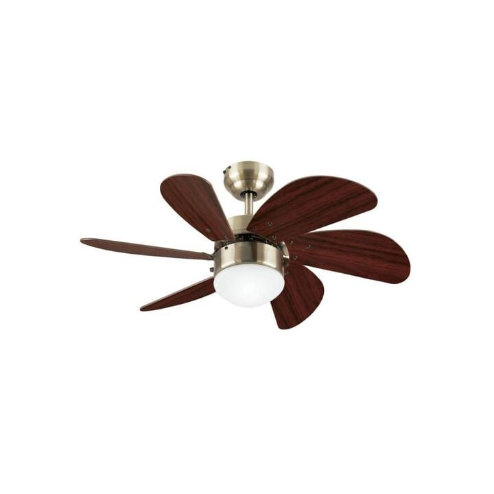 Westinghouse 30in Turbo Swirl Brass LED Indoor Ceiling Fan