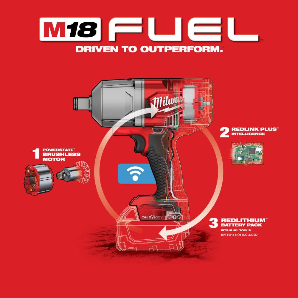 Milwaukee M18 Fuel One Key Impact Wrench 3 4inch Friction Ring Bare Tool Reconditioned 2864 80 Sansujyuku sansujyuku.com