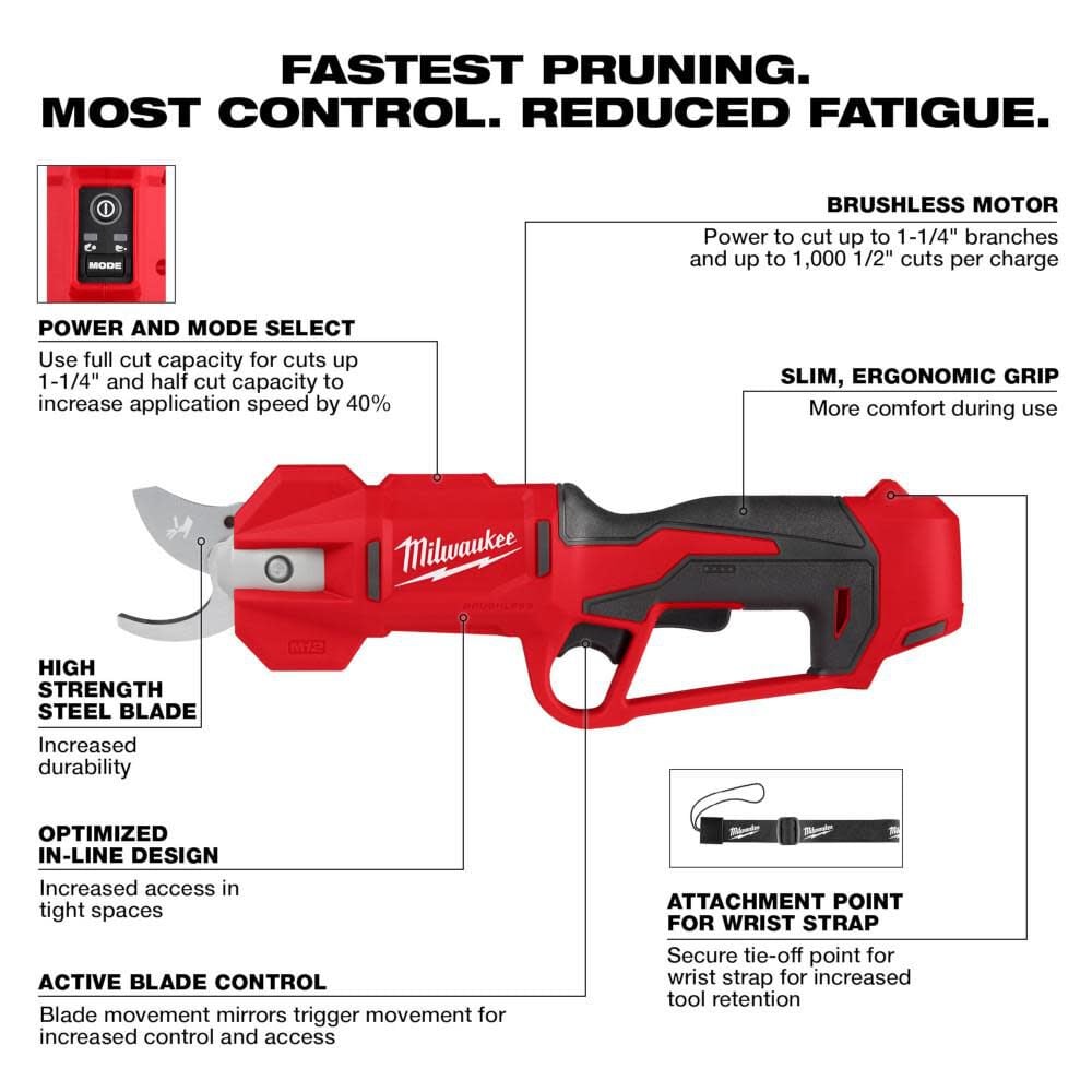Milwaukee M12 Pruning Shears Brushless Bare Tool 2534 20 Simolary simolary.com 6