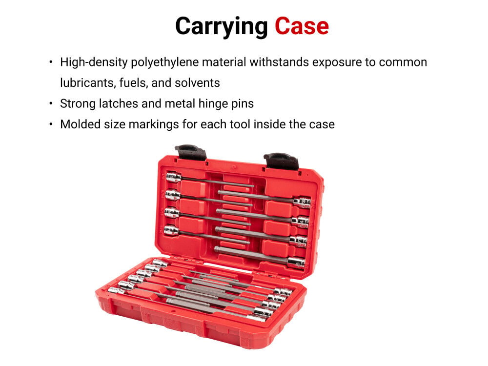 Tekton 3/8 Inch Long Ball End Hex Bit Socket Set 19 Piece Inch/mm, large image number 6