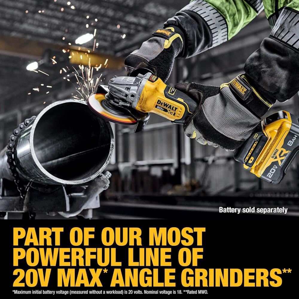 DEWALT 20V MAX 7-1/4 Inch Cordless Saw & 4-1/2 Inch - 5 Inch Grinder Bundle, large image number 16