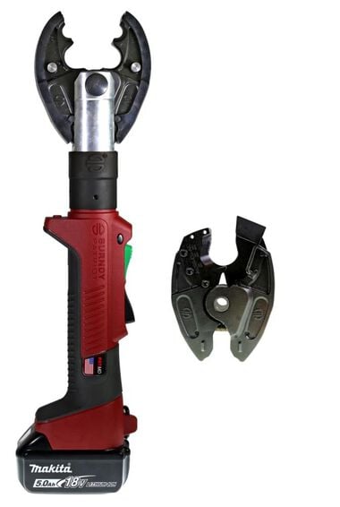 Burndy Light Weight 6-Ton Inline Battery Crimp & Cut Kit 5Ah 18V Li-Ion