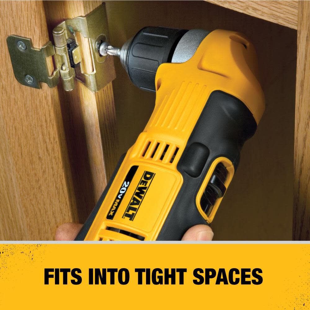 DEWALT 20 V MAX Lithium Ion 3 8 in Right Angle Drill Driver Bare