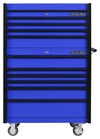 Extreme Tools DX Series 41 Inch W x 25 Inch D 4 Drawer Top Chest & 6 Drawer Roller Cabinet Combo Blue with Black Drawer Pulls, small image number 1