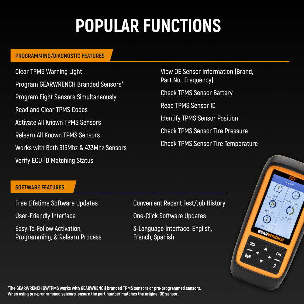 GEARWRENCH Universal TPMS Programming & Diagnostic Tool, large image number 3