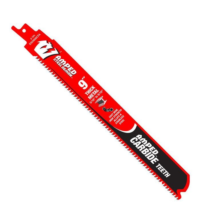 Diablo Tools 9 Inch 8 TPI Carbide Teeth Reciprocating Saw Blade for Thick Metal, 10 Pack