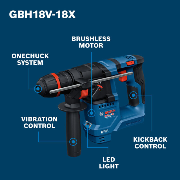 Bosch 18V SDS-Plus ONECHUCK Rotary Hammer (Bare Tool), large image number 1