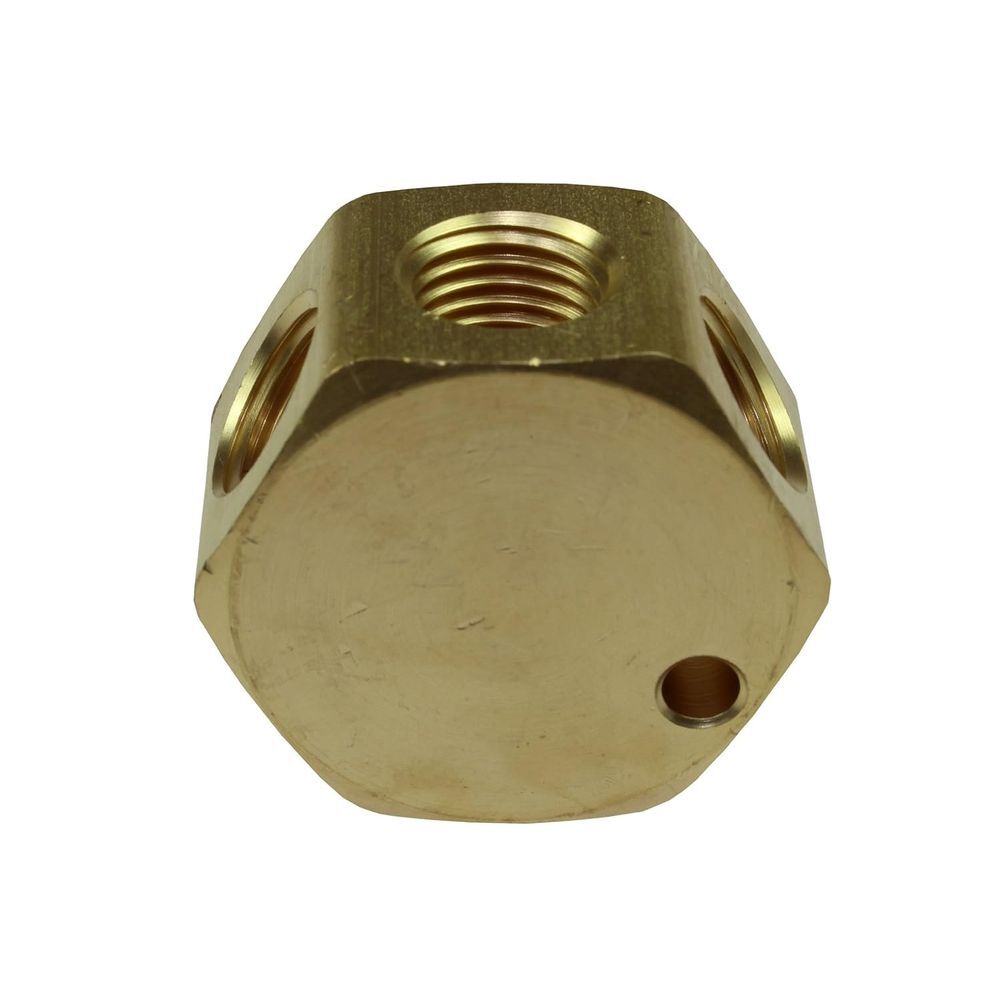 Coilhose 3 Port Flat Hex Manifold, 1/4in FPT Inlet x 1/4in FPT Outlet, large image number 1
