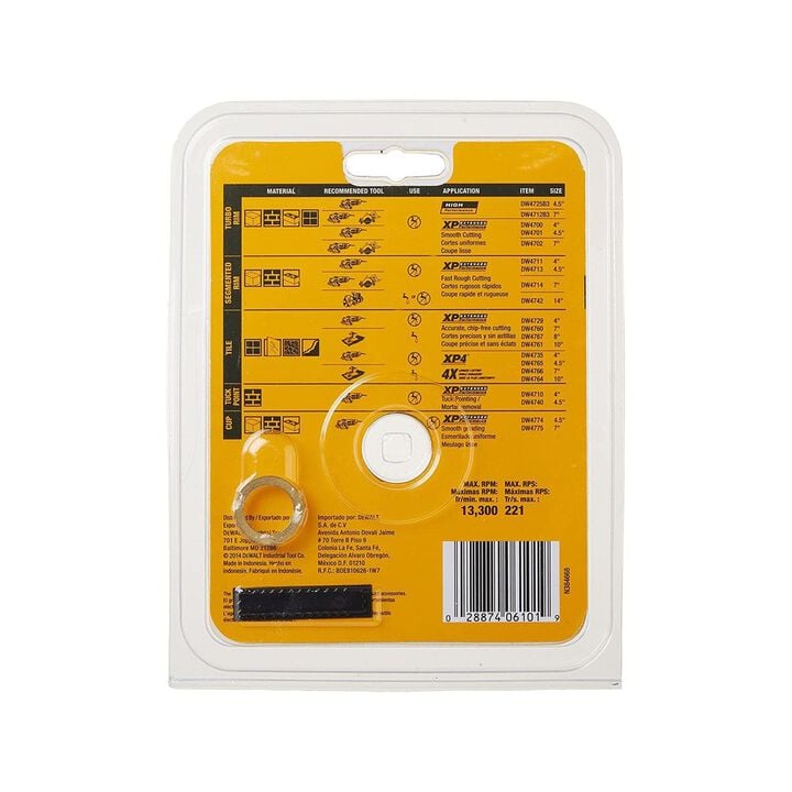 DEWALT 4 1/2 Inch XP Industrial Turbo Rim Diamond Blade for Stone and Masonry, large image number 4
