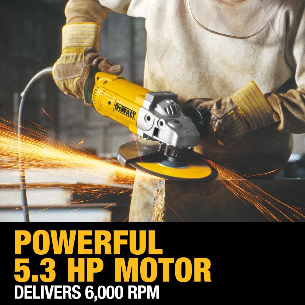 DEWALT 7-in and 9-in 5.3 HP Large Angle Grinder, large image number 4