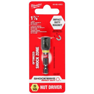 Milwaukee SHOCKWAVE Impact Duty 5/16inch x 1-7/8inch Magnetic Nut Driver, large image number 8
