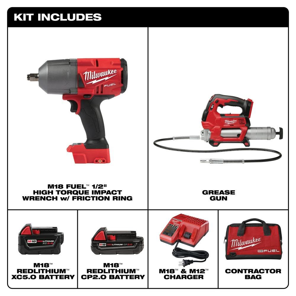 Milwaukee m18 sales grease gun kit