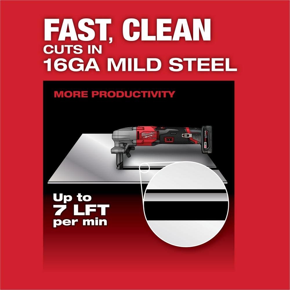 Milwaukee M12 FUEL Nibbler 16 Gauge Bare Tool with Die & Die ...