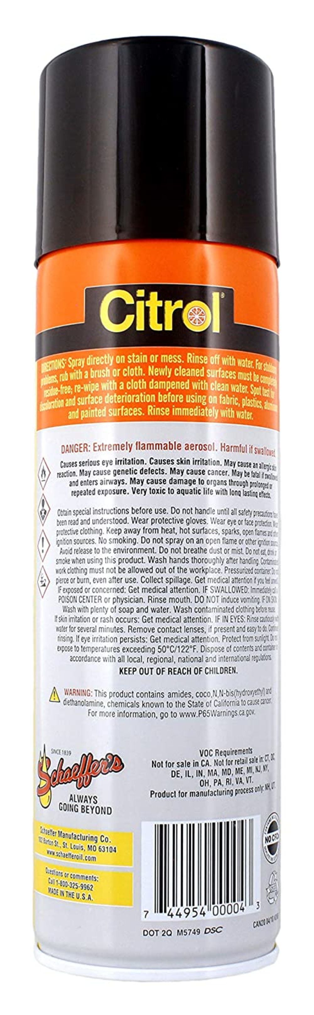 Schaeffer Mfg 16 Oz Multipurpose Biodegradable Citrus Based Cleaner & Degreaser, large image number 4