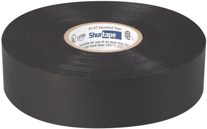 Shurtape EV 97 Electrical Tape Black 3/4in x 66', large image number 1
