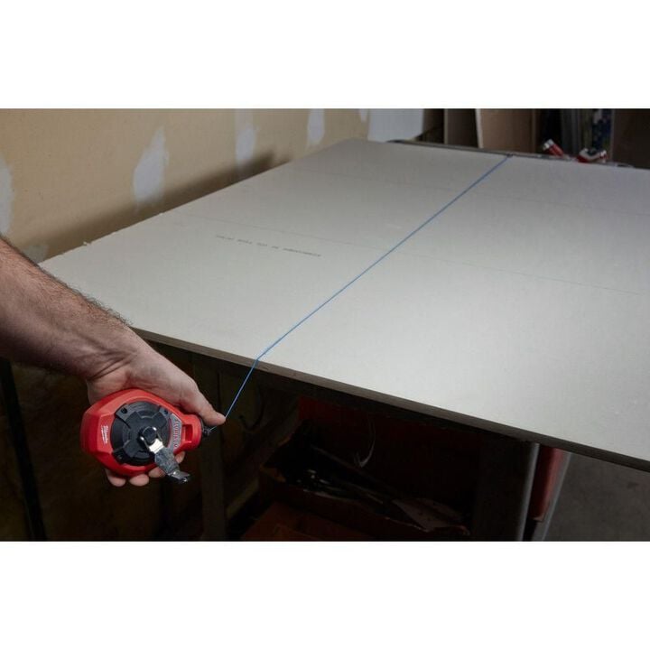 Milwaukee 100 Ft. Aluminum Precision Line Chalk Reel Kit with Blue Chalk, large image number 2