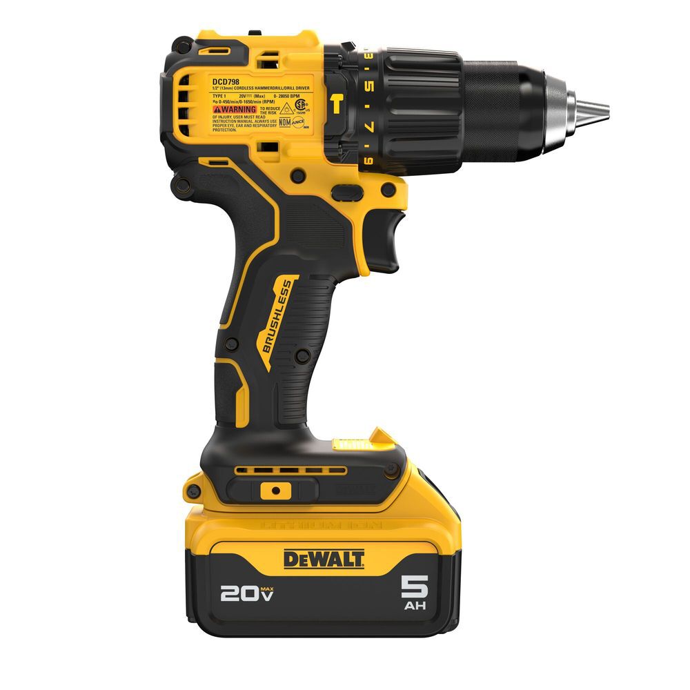 DEWALT 20V MAX 1/2 Inch Hammer Drill Kit, large image number 5
