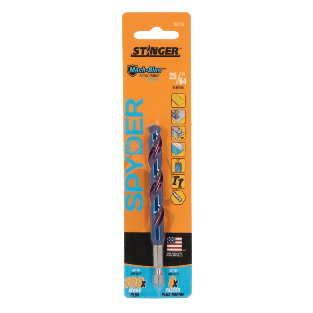 Spyder 25/64 Inch Hex Shank Drill Bit - 19145