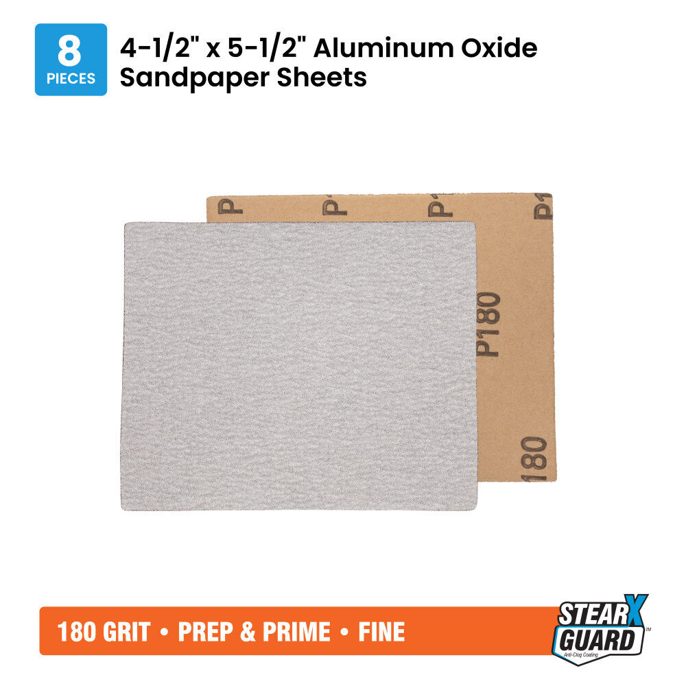 Spyder 8-Sheets Alum Oxide 180 Grit Sandpaper with Stearate, 4.5 x 5.5 Inch, large image number 7