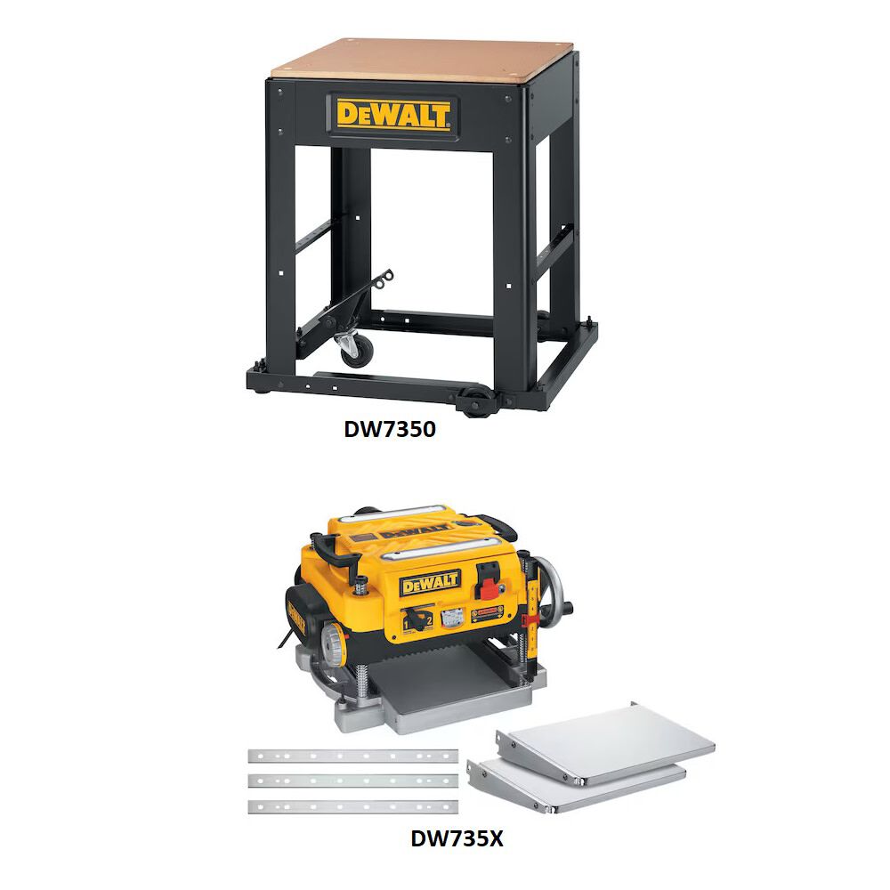 DEWALT Mobile Stand & Thickness Planer Kit W/Tables & Knives