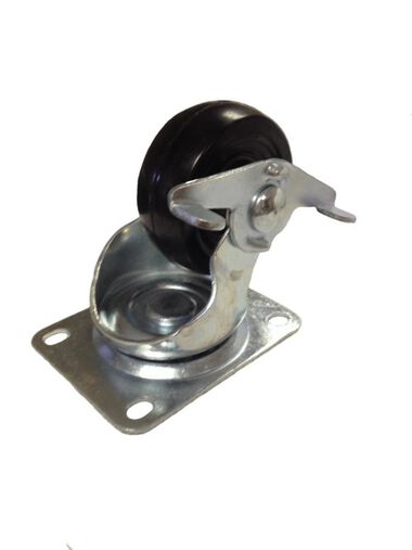 EZ Roll Casters 4 In. Hard Rubber Caster with Brake
