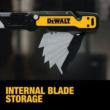 DEWALT Push & Flip Folding Utility Knife with Storage, large image number 4