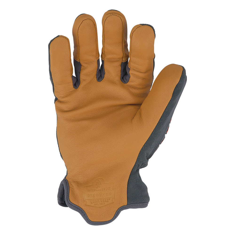 Ergodyne 712 Cut-Resistant Leather Impact Gloves Medium Brown, large image number 8
