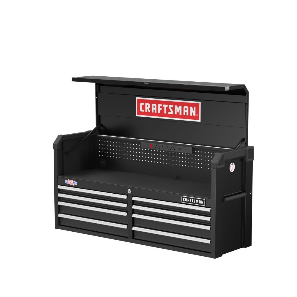 CRAFTSMAN S2000 Series 52 Inch Wide 8-Drawer Tool Chest, Black – CMST98272BK