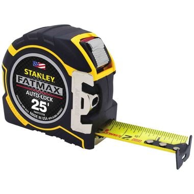 Stanley 25Ft Auto Lock Tape Measure, large image number 0