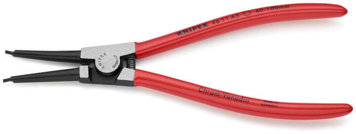 Knipex 8-1/4 Inch External Snap Ring Pliers with Forged Tips, large image number 1