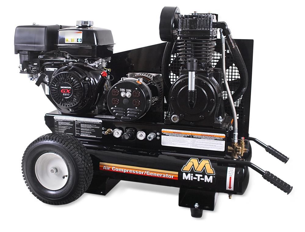 Mi T M 4,000 Watt Gas Powered 49-State Stationary Air Compressor (8 gal)/Generator, large image number 1