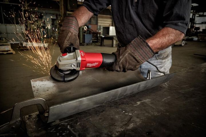 Milwaukee 11Amp 4-1/2In - 5In Braking Grinder with No-Lock Paddle Switch, large image number 5