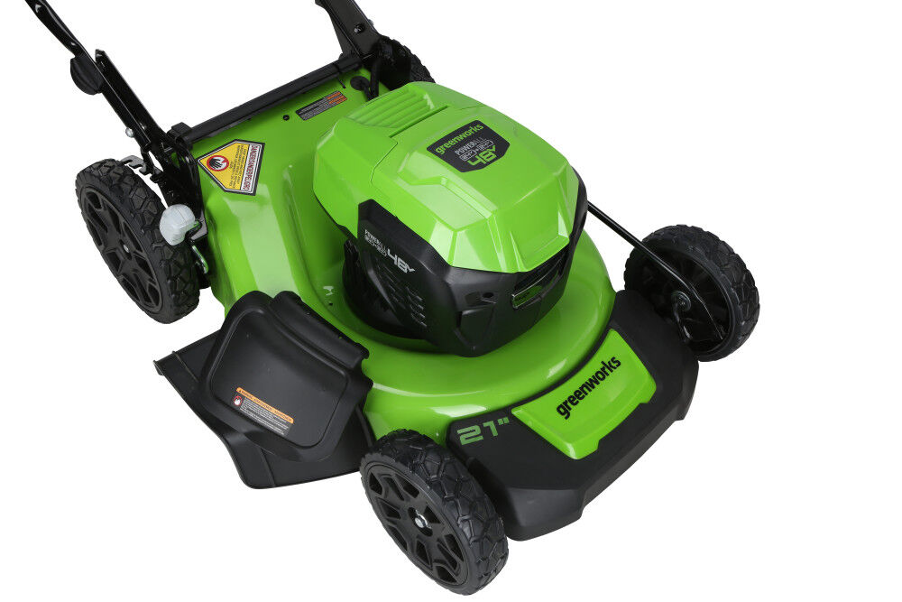 Greenworks 48V 21in Cordless Self Propelled Lawn Mower Kit with 5Ah Battery 2pk & Charger, large image number 4